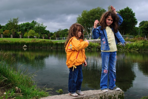 at the pond